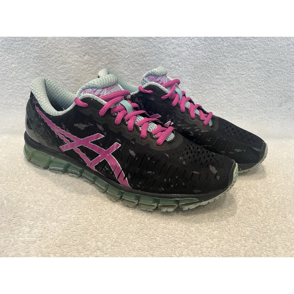 Asics Gel-Quantum 360 Women's Size 9 Black Pink‎ Athletic Running Shoes T5J6Q